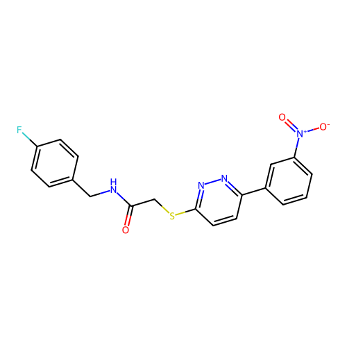 N-(4-fluorobenzyl)-2-((6-(3-nitrophenyl)pyridazin-3-yl)thio)acetamide structure