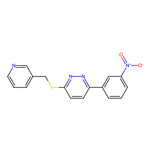 3-(3-Nitrophenyl)-6-(pyridin-3-ylmethylsulfanyl)pyridazine structure