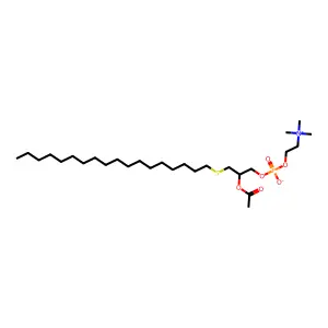 2-acetyl-S-octadecyl-1-thioglycero-3-phosphocholine structure