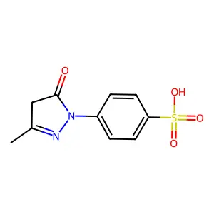 4-(3-Methyl-5-oxo-2-pyrazolin-1-yl)benzenesulphonic acid structure