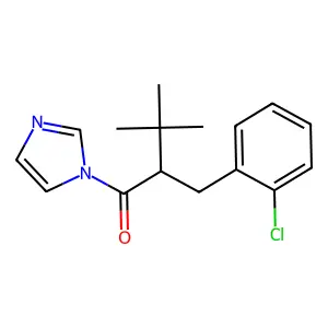 1H-Imidazole, 1-(2-((2-chlorophenyl)methyl)-3,3-dimethyl-1-oxobutyl)- structure