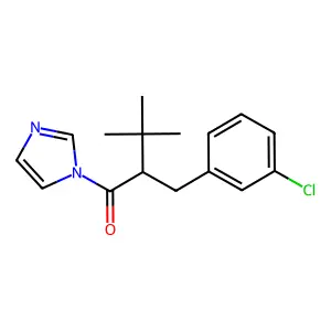 1H-Imidazole, 1-(2-((3-chlorophenyl)methyl)-3,3-dimethyl-1-oxobutyl)- structure