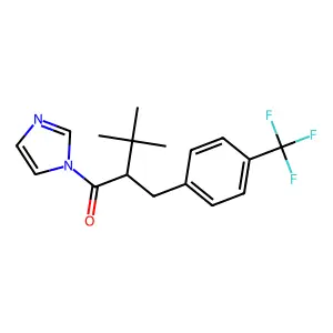 1H-Imidazole, 1-(3,3-dimethyl-1-oxo-2-((4-(trifluoromethyl)phenyl)methyl)butyl)- structure