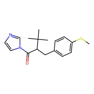 1H-Imidazole, 1-(3,3-dimethyl-2-((4-(methylthio)phenyl)methyl)-1-oxobutyl)- structure