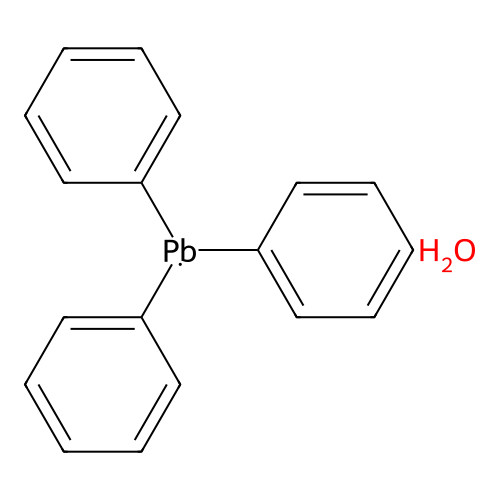 Triphenylplumbanol structure