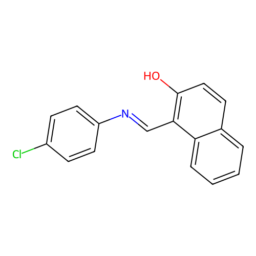 1-(4-Chlorophenyliminomethyl)-2-naphthol structure