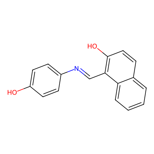 1-(4-Hydroxyphenyliminomethyl)-2-naphthol structure