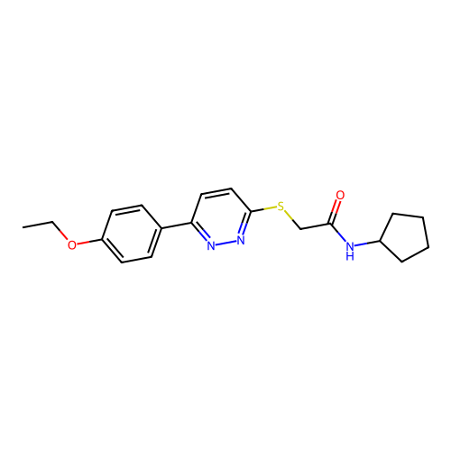 N-cyclopentyl-2-((6-(4-ethoxyphenyl)pyridazin-3-yl)thio)acetamide structure