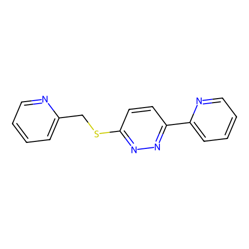 3-(2-Pyridinyl)-6-(2-pyridinylmethylthio)pyridazine structure