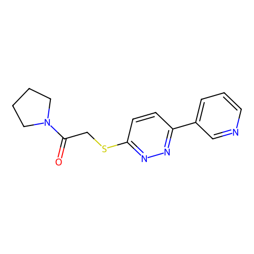2-(6-Pyridin-3-ylpyridazin-3-yl)sulfanyl-1-pyrrolidin-1-ylethanone structure