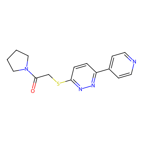 2-(6-Pyridin-4-ylpyridazin-3-yl)sulfanyl-1-pyrrolidin-1-ylethanone structure