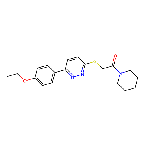 2-[6-(4-Ethoxyphenyl)pyridazin-3-yl]sulfanyl-1-piperidin-1-ylethanone structure