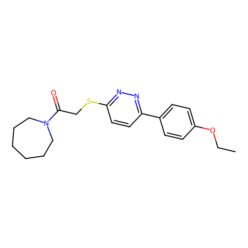1-(Azepan-1-yl)-2-[6-(4-ethoxyphenyl)pyridazin-3-yl]sulfanylethanone structure