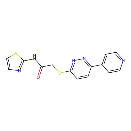 2-((6-(pyridin-4-yl)pyridazin-3-yl)thio)-N-(thiazol-2-yl)acetamide structure