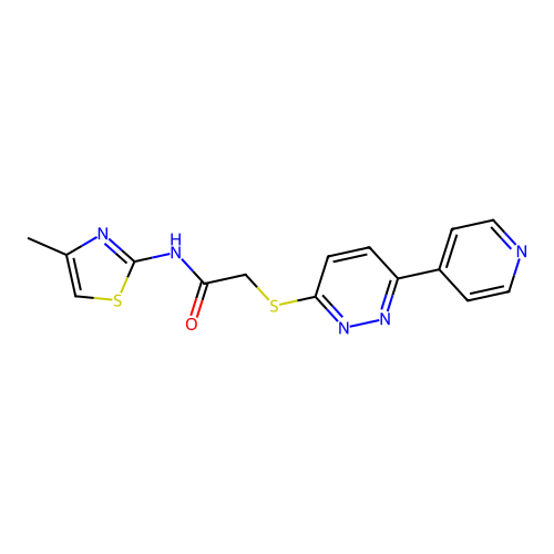 N-(4-methylthiazol-2-yl)-2-((6-(pyridin-4-yl)pyridazin-3-yl)thio)acetamide structure