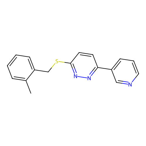 3-((2-Methylbenzyl)thio)-6-(pyridin-3-yl)pyridazine structure