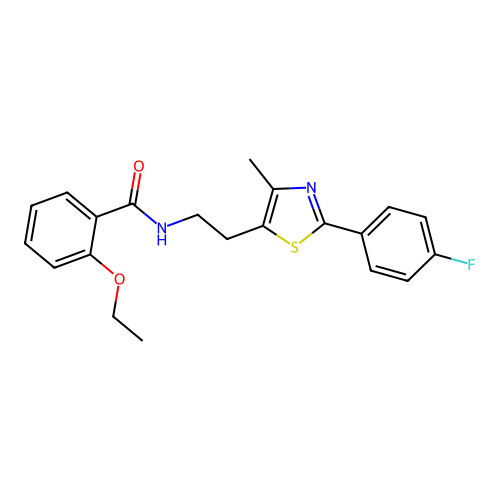 2-ethoxy-N-{2-[2-(4-fluorophenyl)-4-methyl-1,3-thiazol-5-yl]ethyl}benzamide structure