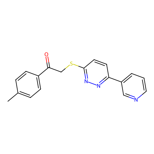 1-(4-Methylphenyl)-2-(6-pyridin-3-ylpyridazin-3-yl)sulfanylethanone structure