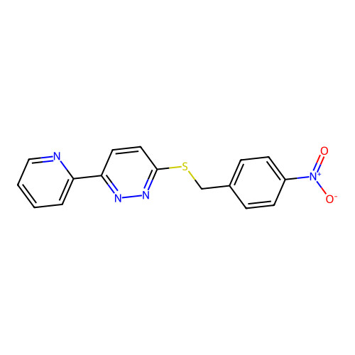 3-[(4-Nitrophenyl)methylsulfanyl]-6-pyridin-2-ylpyridazine structure