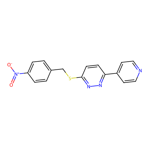 3-((4-Nitrobenzyl)thio)-6-(pyridin-4-yl)pyridazine structure