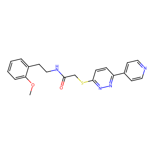N-(2-methoxyphenethyl)-2-((6-(pyridin-4-yl)pyridazin-3-yl)thio)acetamide structure