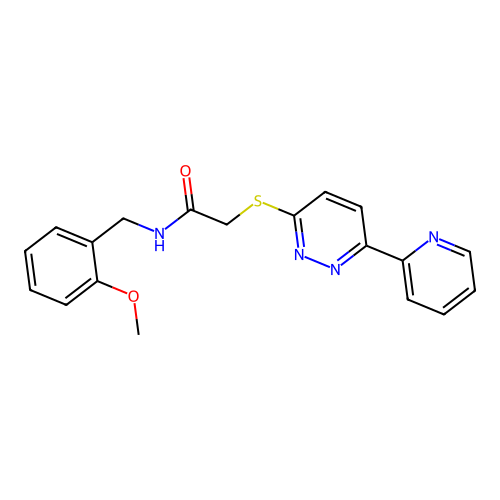 N-(2-methoxybenzyl)-2-((6-(pyridin-2-yl)pyridazin-3-yl)thio)acetamide structure
