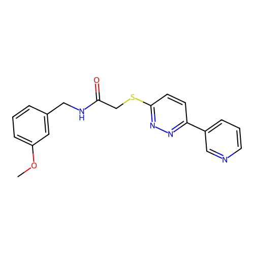 N-(3-methoxybenzyl)-2-((6-(pyridin-3-yl)pyridazin-3-yl)thio)acetamide structure