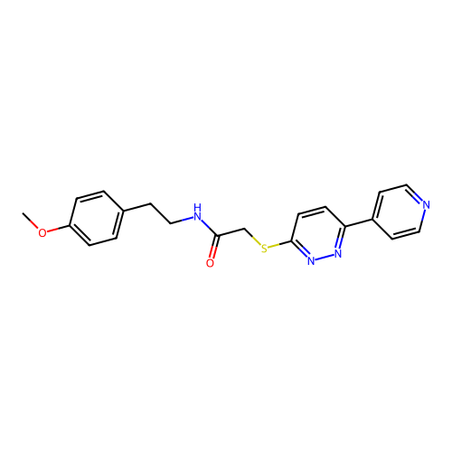 N-(4-methoxyphenethyl)-2-((6-(pyridin-4-yl)pyridazin-3-yl)thio)acetamide structure