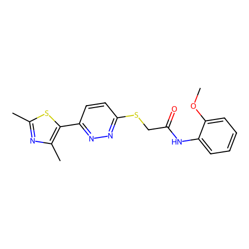 2-{[6-(2,4-dimethyl-1,3-thiazol-5-yl)pyridazin-3-yl]sulfanyl}-N-(2-methoxyphenyl)acetamide structure