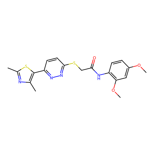 N-(2,4-dimethoxyphenyl)-2-{[6-(2,4-dimethyl-1,3-thiazol-5-yl)pyridazin-3-yl]sulfanyl}acetamide structure