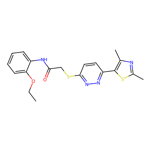 2-((6-(2,4-dimethylthiazol-5-yl)pyridazin-3-yl)thio)-N-(2-ethoxyphenyl)acetamide structure