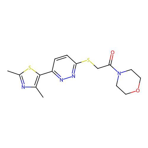 2-((6-(2,4-Dimethylthiazol-5-yl)pyridazin-3-yl)thio)-1-morpholinoethanone structure