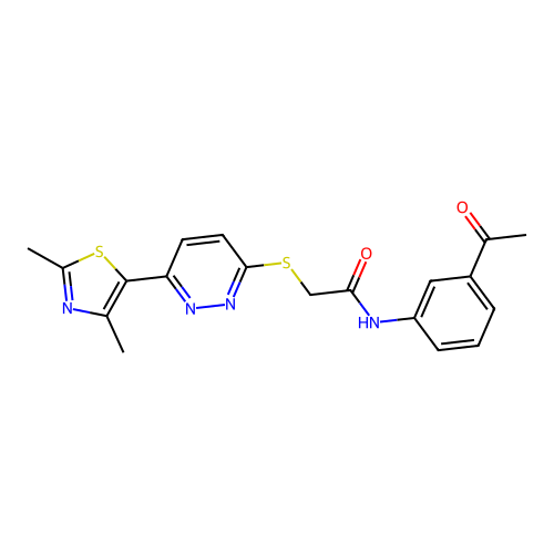 N-(3-acetylphenyl)-2-((6-(2,4-dimethylthiazol-5-yl)pyridazin-3-yl)thio)acetamide structure