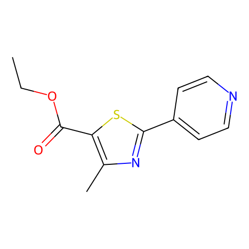 Ethyl 4-methyl-2-(pyridin-4-yl)-1,3-thiazole-5-carboxylate structure