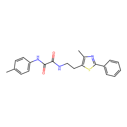 N1-(2-(4-methyl-2-phenylthiazol-5-yl)ethyl)-N2-(p-tolyl)oxalamide structure