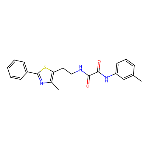 N1-(2-(4-methyl-2-phenylthiazol-5-yl)ethyl)-N2-(m-tolyl)oxalamide structure