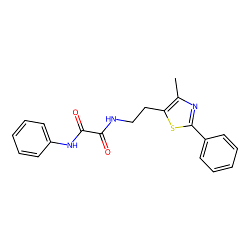 N1-(2-(4-methyl-2-phenylthiazol-5-yl)ethyl)-N2-phenyloxalamide structure