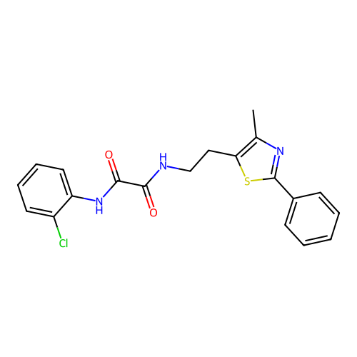 N'-(2-chlorophenyl)-N-[2-(4-methyl-2-phenyl-1,3-thiazol-5-yl)ethyl]ethanediamide structure