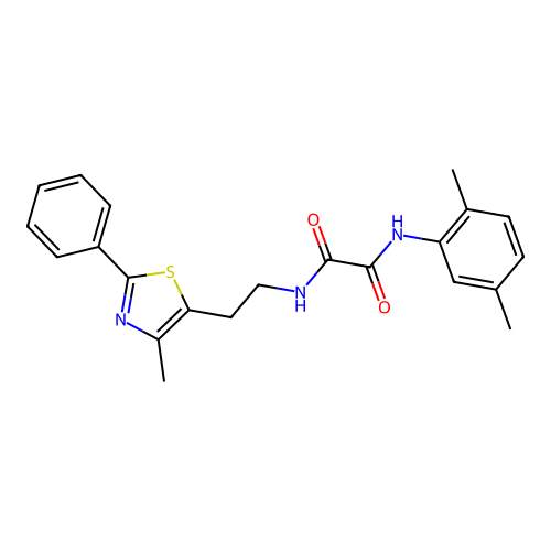 N1-(2,5-dimethylphenyl)-N2-(2-(4-methyl-2-phenylthiazol-5-yl)ethyl)oxalamide structure