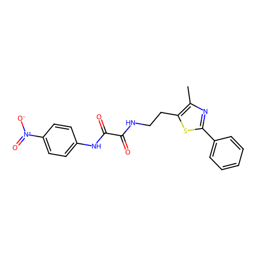 N-[2-(4-methyl-2-phenyl-1,3-thiazol-5-yl)ethyl]-N'-(4-nitrophenyl)ethanediamide structure