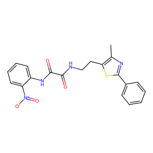 N-[2-(4-methyl-2-phenyl-1,3-thiazol-5-yl)ethyl]-N'-(2-nitrophenyl)ethanediamide structure