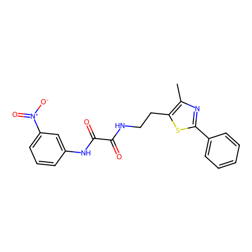 N-[2-(4-methyl-2-phenyl-1,3-thiazol-5-yl)ethyl]-N'-(3-nitrophenyl)ethanediamide structure