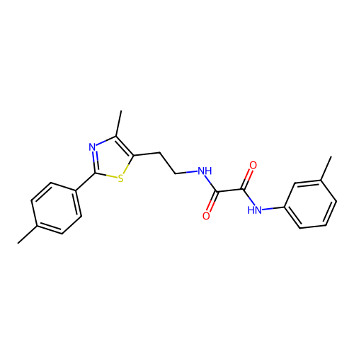 N1-(2-(4-methyl-2-(p-tolyl)thiazol-5-yl)ethyl)-N2-(m-tolyl)oxalamide structure