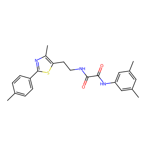 N1-(3,5-dimethylphenyl)-N2-(2-(4-methyl-2-(p-tolyl)thiazol-5-yl)ethyl)oxalamide structure