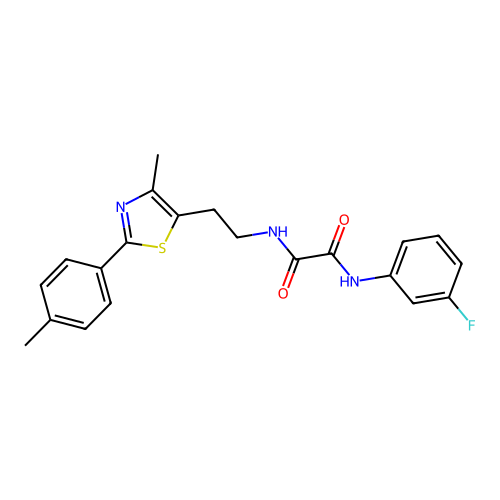 N1-(3-fluorophenyl)-N2-(2-(4-methyl-2-(p-tolyl)thiazol-5-yl)ethyl)oxalamide structure