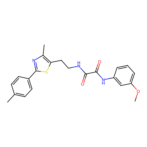 N1-(3-methoxyphenyl)-N2-(2-(4-methyl-2-(p-tolyl)thiazol-5-yl)ethyl)oxalamide structure