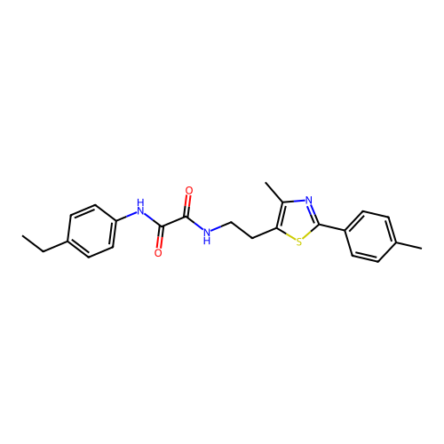 N1-(4-ethylphenyl)-N2-(2-(4-methyl-2-(p-tolyl)thiazol-5-yl)ethyl)oxalamide structure