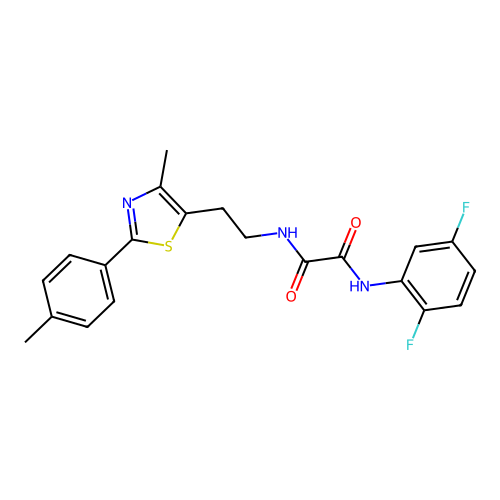 N1-(2,5-difluorophenyl)-N2-(2-(4-methyl-2-(p-tolyl)thiazol-5-yl)ethyl)oxalamide structure