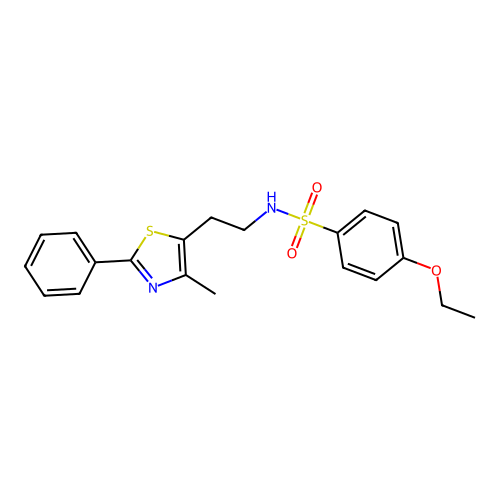 4-ethoxy-N-(2-(4-methyl-2-phenylthiazol-5-yl)ethyl)benzenesulfonamide structure
