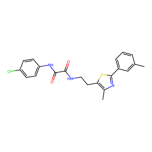N1-(4-chlorophenyl)-N2-(2-(4-methyl-2-(m-tolyl)thiazol-5-yl)ethyl)oxalamide structure